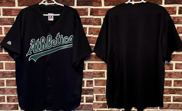 Oakland Athletics Blank Black Stitched Jersey