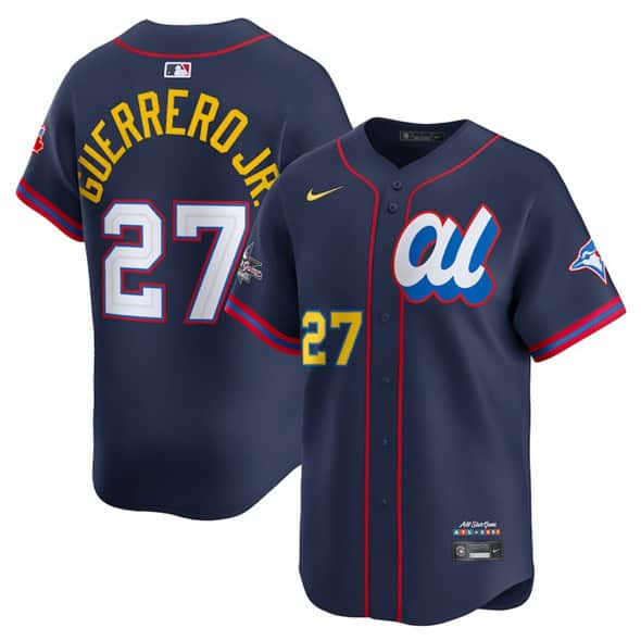 American League #27 Vladimir Guerrero Jr. Navy 2025 All-Star Edition Limited Stitched Jersey