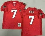 Atlanta Falcons #7 Michael Vick Red 2003 Throwback Jersey