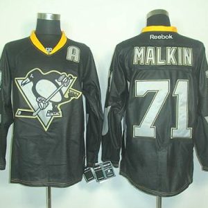 Penguins #71 Evgeni Malkin Black Ice Stitched Jersey