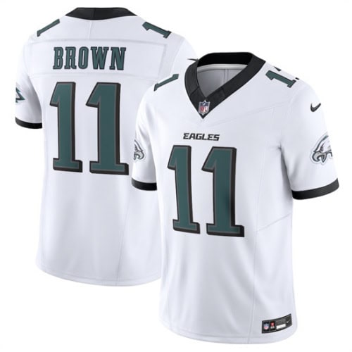 Philadelphia Eagles #11 A.J. Brown White 2024 New F.U.S.E. Vapor Untouchable Limited Stitched Jersey