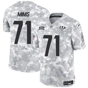 Cincinnati Bengals #71 Amarius Mims Arctic Camo 2024 F.U.S.E. Salute To Service Limited Stitched Jersey