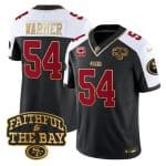 San Francisco 49ers #54 Fred warner Black Alternate 2025 F.U.S.E. 3-Star C With Faithful To The Bay Patch Limited V8 Stitched Jersey