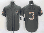 Houston Astros #3 Jeremy PeNa Olive Cool Base Stitched Jersey