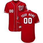 Washington Nationals Customized Majestic Red Alternate Collection Flex Base Custom Stitched Jersey