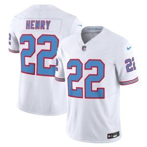 Tennessee Titans #22 Derrick Henry White 2023 F.U.S.E. Vapor Limited Throwback Stitched Jersey