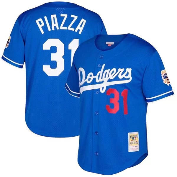 Los Angeles Dodgers #31 Mike Piazza Royal Cool Base Stitched Jersey