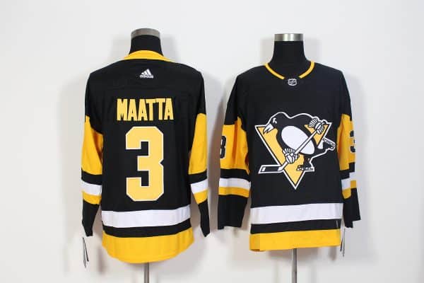 Pittsburgh Penguins #3 Olli Maatta Black Stitched Adidas Jersey