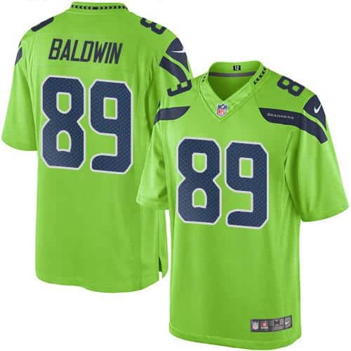 Seahawks #89 Doug Baldwin Green Stitched Limited Rush Nike Jersey