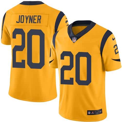 Rams #20 Lamarcus Joyner Gold Stitched Limited Rush Nike Jersey