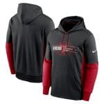 San Francisco 49ers Black Color Block Fleece Performance Pullover Hoodie