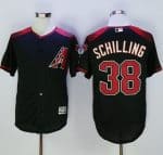 Diamondbacks #38 Curt Schilling Black Brick New Cool Base Stitched Jersey