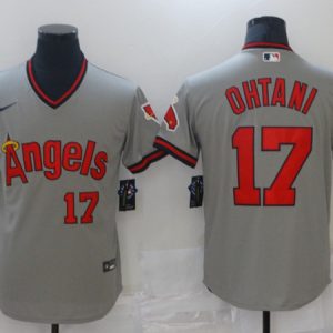 Los Angeles Angels #17 Shohei Ohtani Gray Cool Base Stitched Baseball Jersey