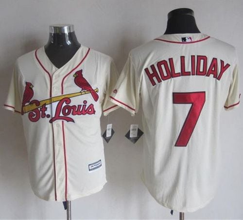 Cardinals #7 Matt Holliday Cream New Cool Base Stitched Jersey