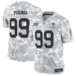 New Orleans Saints #99 Chase Young Arctic Camo 2024 F.U.S.E. Salute To Service Limited Stitched Jersey