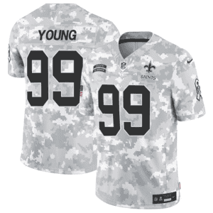New Orleans Saints #99 Chase Young Arctic Camo 2024 F.U.S.E. Salute To Service Limited Stitched Jersey