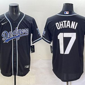 Los Angeles Dodgers #17 Shohei Ohtani Black Fashion Stitched Jersey