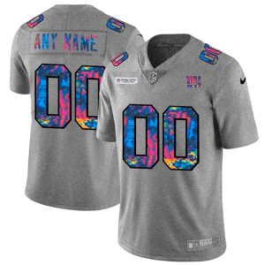 New York Giants Customized Custom 2020 Grey Crucial Catch Limited Stitched Jersey