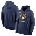 Milwaukee Brewers Navy 2024 Postseason Collection Therma Pullover Hoodie