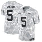 New York Jets #5 Garrett Wilson Arctic Camo 2024 F.U.S.E. Salute To Service Limited Stitched Jersey