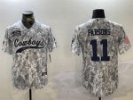 Dallas Cowboys #11 Micah Parsons 2024 Arctic Camo Salute To Service Stitched Jersey