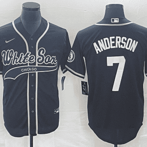 Chicago White Sox #7 Tim Anderson Black Cool Base Stitched Jersey