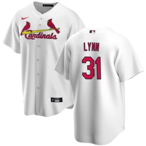 St. Louis Cardinals #31 Lance Lynn White Cool Base Stitched Jersey