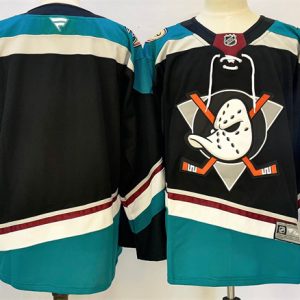 Anaheim Ducks Blank Black Teal 2024-25 Stitched Jersey
