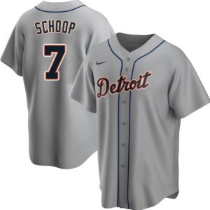 Detroit Tigers #7 Jonathan Schoop Gray Cool Base Stitched Jersey