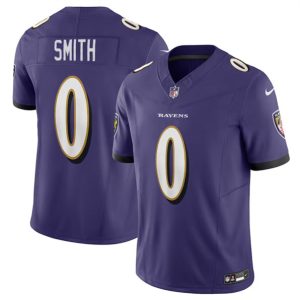 Baltimore Ravens #0 Roquan Smith Purple 2023 F.U.S.E. Vapor Limited Stitched Jersey