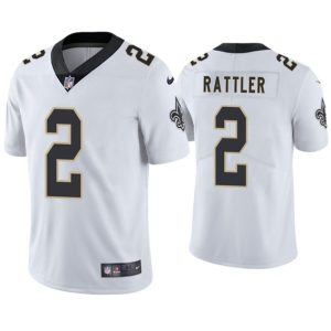 New Orleans Saints #2 Spencer Rattler White 2025 Vapor Limited Stitched Jersey