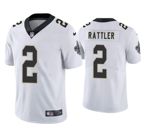 New Orleans Saints #2 Spencer Rattler White 2025 Vapor Limited Stitched Jersey