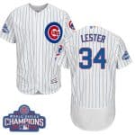 Cubs #34 Jon Lester White Flexbase Authentic Collection 2016 World Series Champions Stitched Jersey