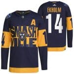 Nashville Predators #14 Mattias Ekholm 2022 Navy Stadium Series Breakaway Player Stitched Jersey