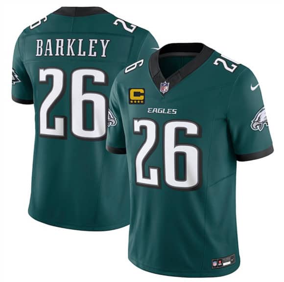 Philadelphia Eagles #26 Saquon Barkley Green 2025 F.U.S.E. With 4-Star C Patch Vapor Untouchable Limited Stitched Jersey