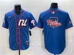 National League Philadelphia Phillies Team Big Logo Blue 2025 All-Star Edition Limited Stitched Jersey