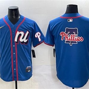 National League Philadelphia Phillies Team Big Logo Blue 2025 All-Star Edition Limited Stitched Jersey
