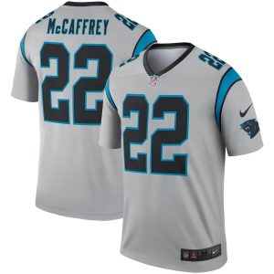Carolina Panthers #22 Christian McCaffrey Silver Inverted Legend Jersey