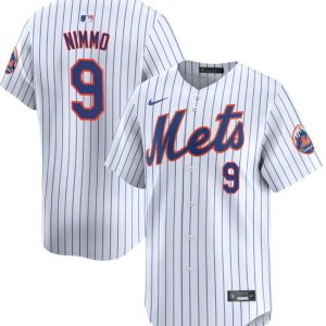 New York Mets #9 Brandon Nimmo White 2024 Home Limited Stitched Jersey