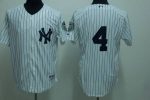 Yankees #4 Lou Gehrig Stitched White Jersey