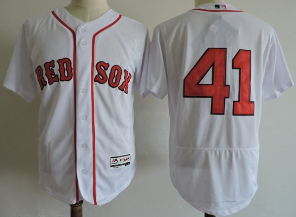 Boston Red Sox #41 Chris Sale White Cool Base Stitched Jersey