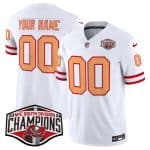 Tampa Bay Buccaneers Custom White F.U.S.E. 2024 NFC South Champions Limited Stitched Jersey