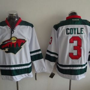 Wild #3 Charlie Coyle White Stitched Jersey