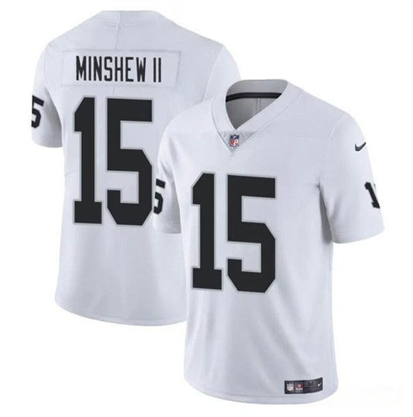 Las Vegas Raiders #15 Gardner Minshew II White Vapor Stitched Jersey