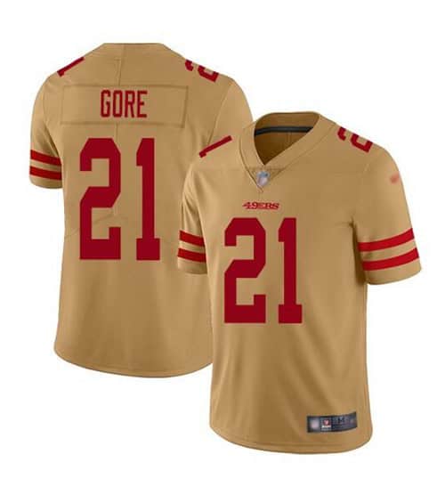 San Francisco 49ers #21 Frank Gore Golden Stitched Jersey