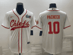 Kansas City Chiefs #10 Isiah Pacheco White With Super Bowl LVII Patch Cool Base Stitched Baseball Jersey