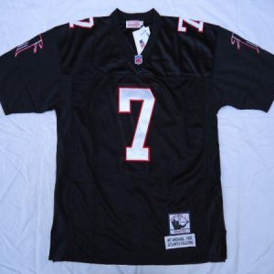 Mitchell And Ness Falcons #7 Michael Vick Black Throwback Stitched Jersey