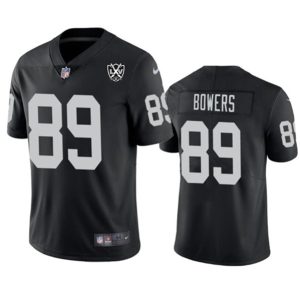 Las Vegas Raiders #89 Brock Bowers Black 2024 65th Anniversary Patch Vapor Limited Stitched Jersey
