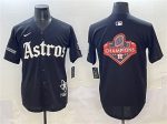Houston Astros Team Big Logo Black Gothic 'Houston Born Barrio Raised' Limited Stitched Jerseys