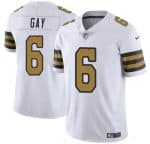 New Orleans Saints #6 Willie Gay White Color Rush Limited Stitched Jersey